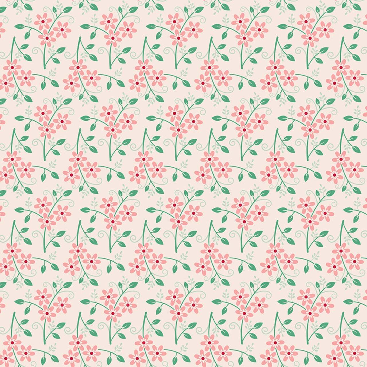 Fabric Riley Blake Lori Holt in Color Latte Bouquet Berry & Sage 108" Wide Back by the Quarter Yard WB17401-LATTE